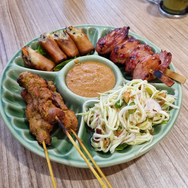 Som Tam Thai Pandan Chicken Thai Fish Cakes Fried Chicken Wings Prawn Cracker