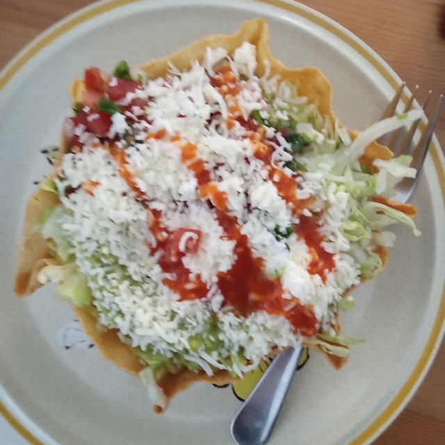 Bean Tostada & Enchilada Combination