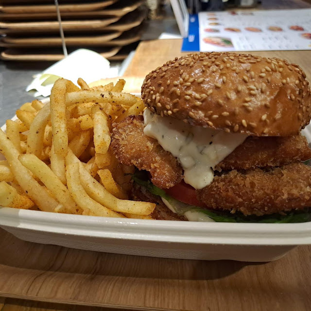 Crispy Chicken Burger with Fries