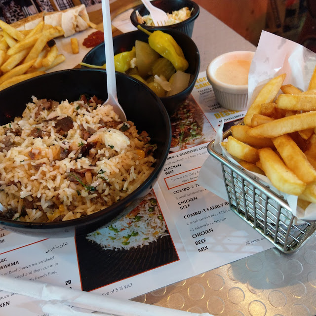 Shawarma with Rice and Fries