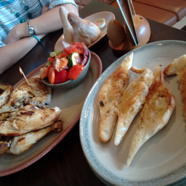 Garlic Bread and Quarter Chicken