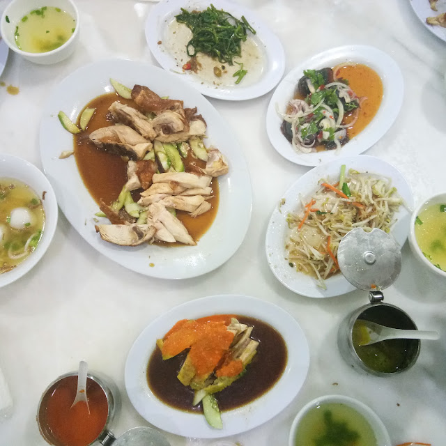 Roasted Chicken Steam Chicken Kangkong Belacan Fried Taugeh