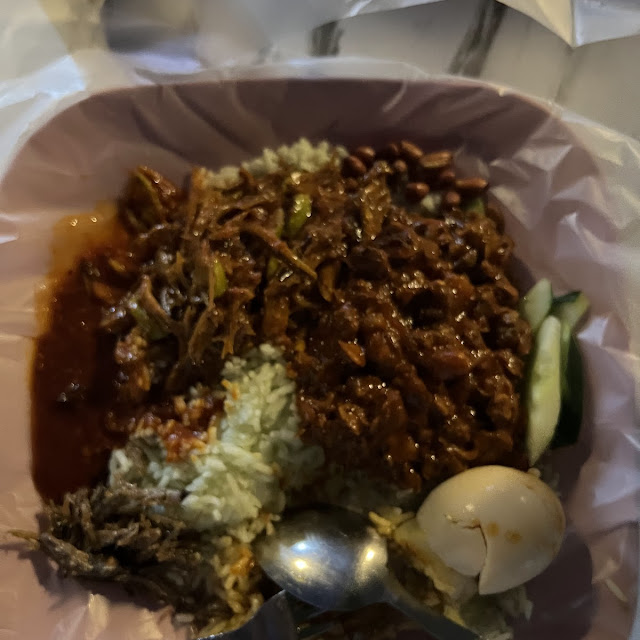 Nasi Lemak with Sambal Kerang