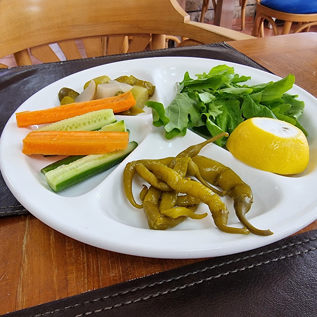 Service Salad and Pickles