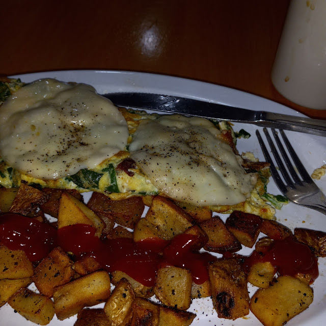 Popeye Omelet with Home Fries