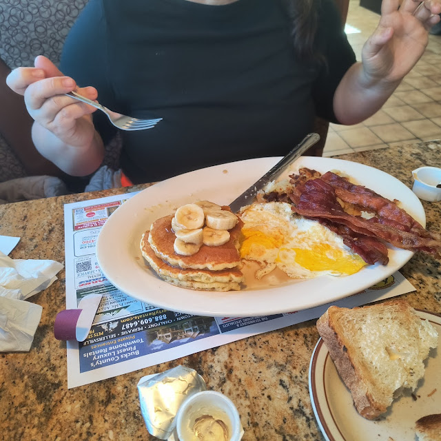 Pancakes with Canadian Bacon