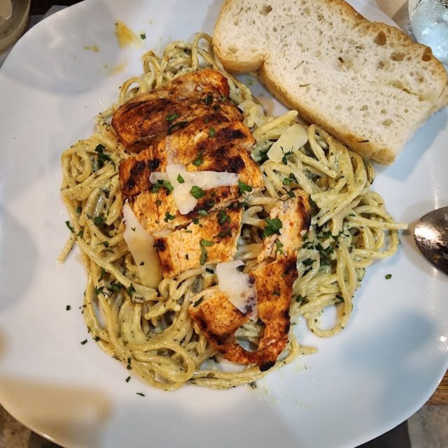 Pesto Pasta with Grilled Chicken Breast