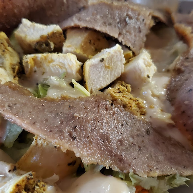 Chicken Cesar Salad with Gyro Meat