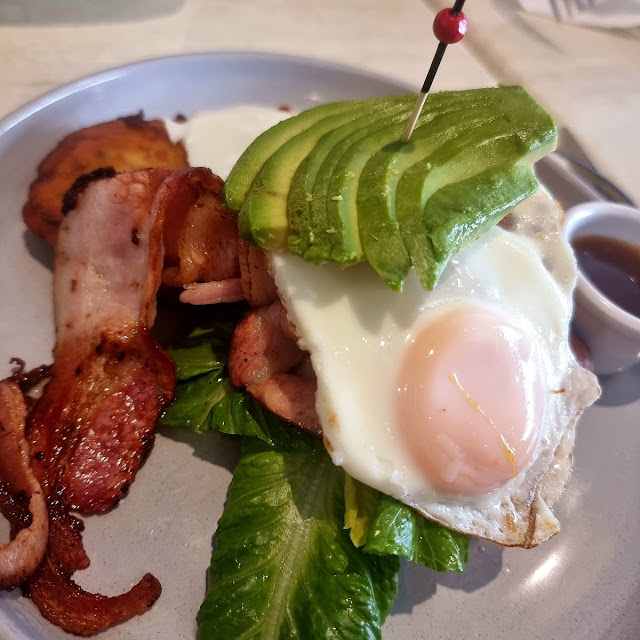 Corn Fritters with Bacon and Eggs