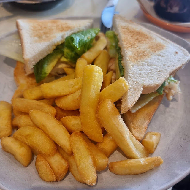 Chicken Club Sandwich with Chips