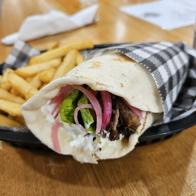 Lamb Souvlaki & Chips