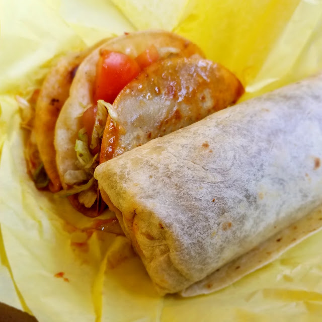 Beef Tacos and Beef Burrito