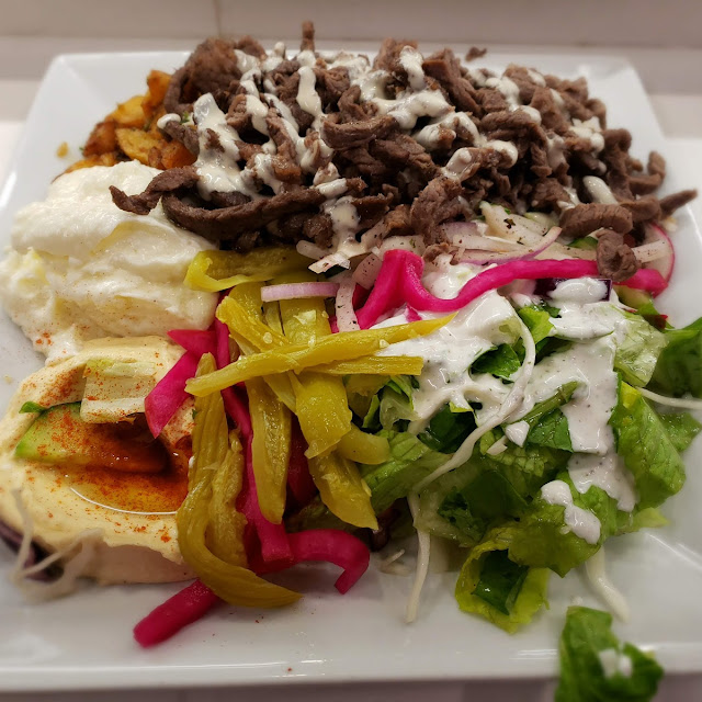 Beef and Chicken Shawarma Plate