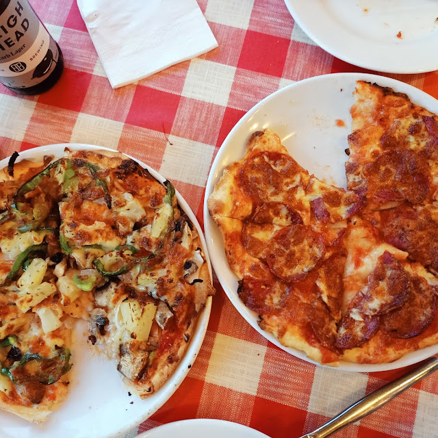 Small Mexican Pizza and Small Vegetarian Pizza