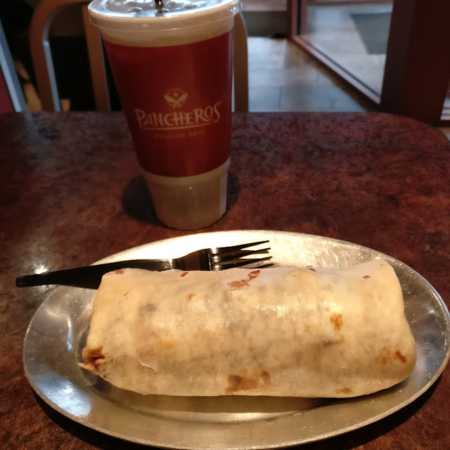 Steak Burrito and Drink