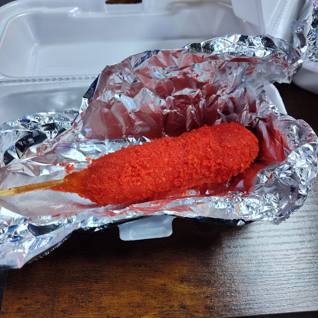 Hot Cheetos Corn Dog