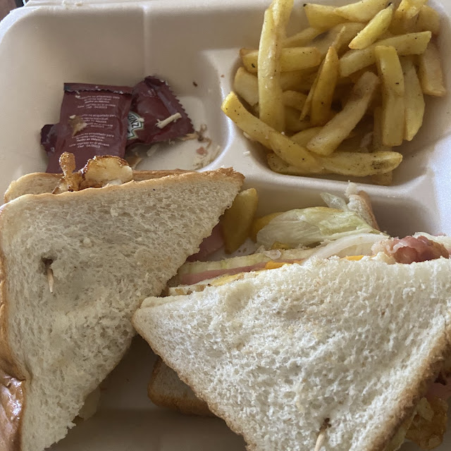 Club Sandwich and French Fries