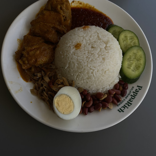 Nasi Lemak with Vegetarian Curry Mutton Mock Meat