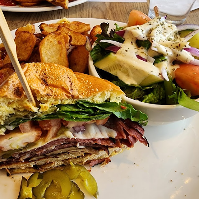 Grilled Chicken and Smoked Meat Sandwich