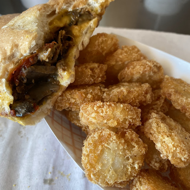 Steak Philly and Tots