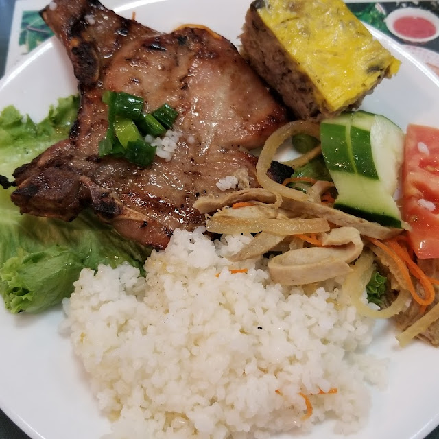 Grilled Pork Chop on Rice
