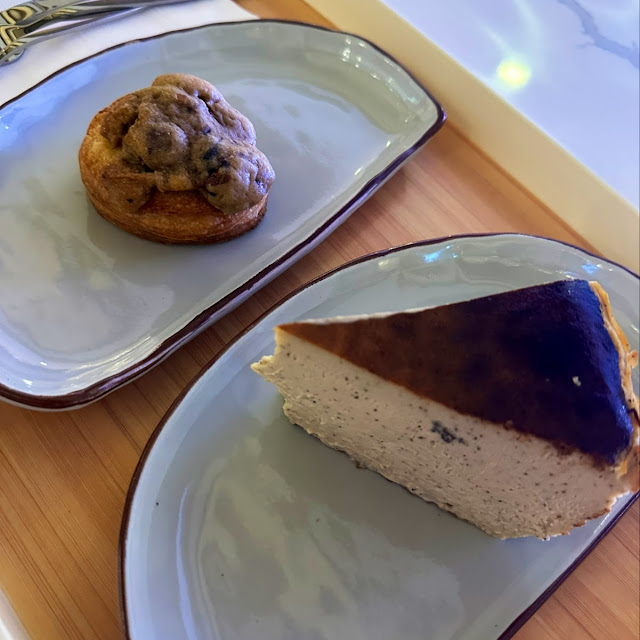 Crookie and Earl Grey Basque Cheesecake Slice
