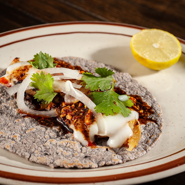 Avocado Beans and Hoja Santa Taco