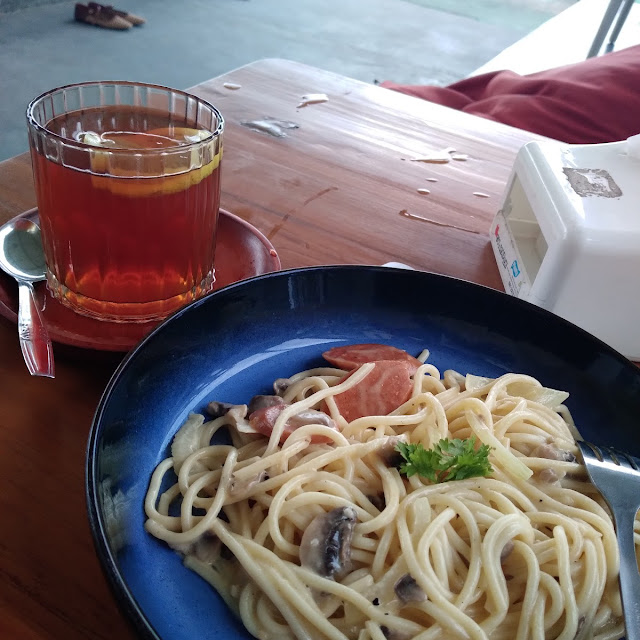 Lemon Tea Spaghetti Mushrooms