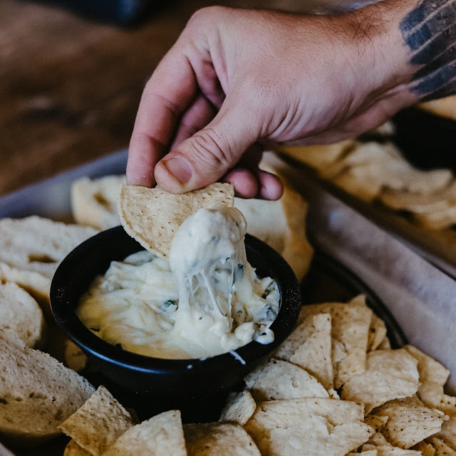 Elotes Queso Dip w Tortilla Chips