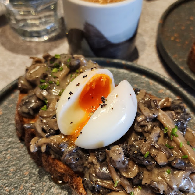 Mushrooms on Toast with Soft Egg