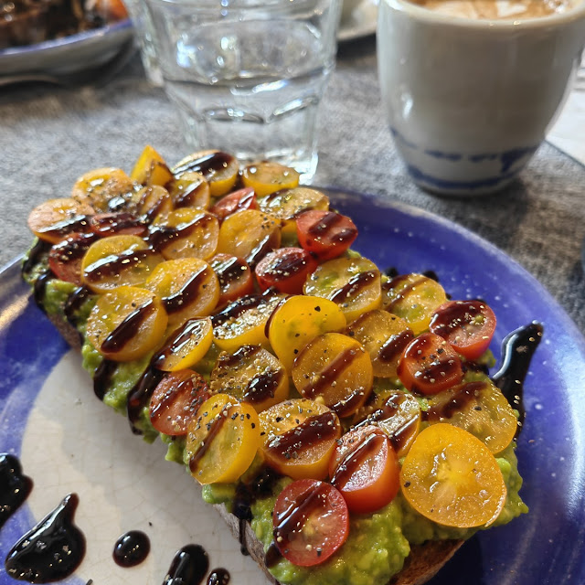 Guacamole on Toast with Tomatoes & Balsamic