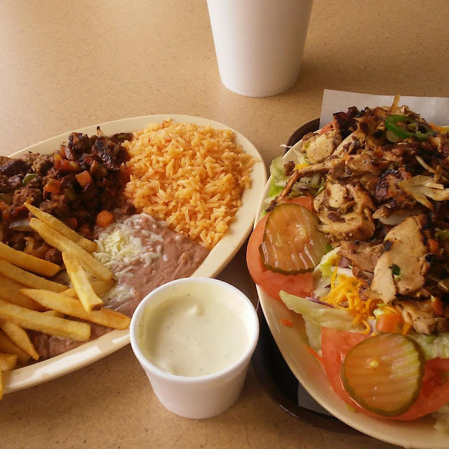 Spicy Chicken Salad & Asada Plate