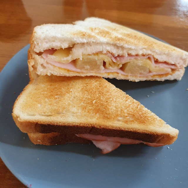 Ham Cheese Pineapple Toasted Sandwich