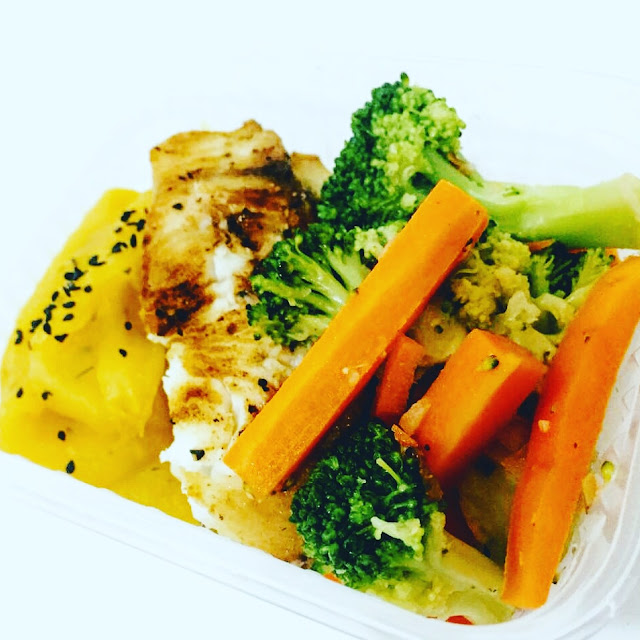 Peixe Com Purê de Mandioquinha E Legumes