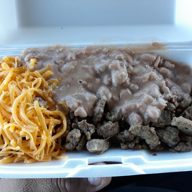 Carne Asada and Beans and Cheese