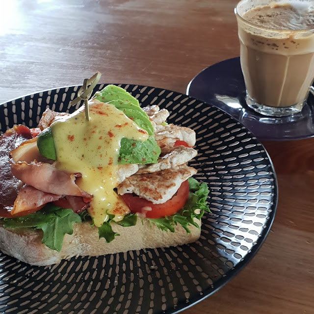 Open Chicken and Avo Sandwich