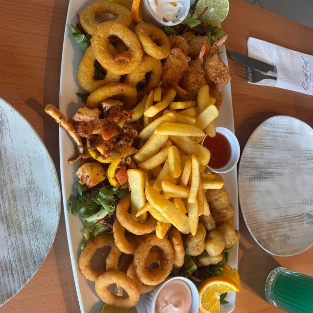 Seafood Platter with French Fries