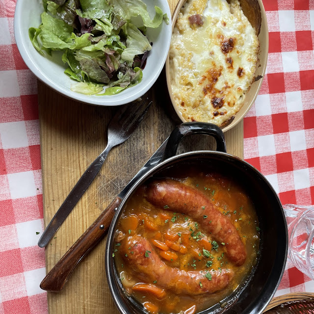 Diots Et Gratin de Polenta