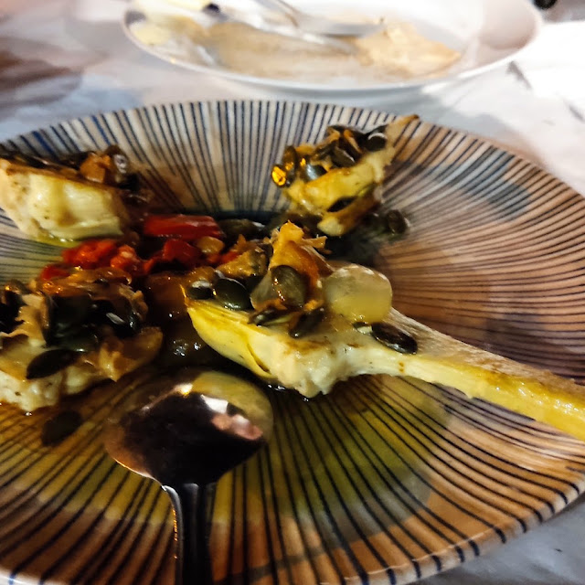 Alcachofas Con Pipas de Calabaza