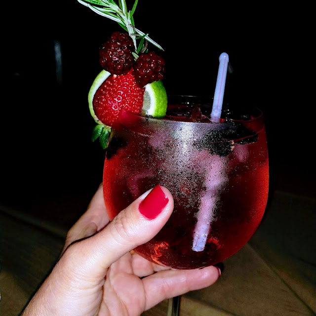 Drinks Com Gin Frutas Vermelhas Hibisco E Água Tônica
