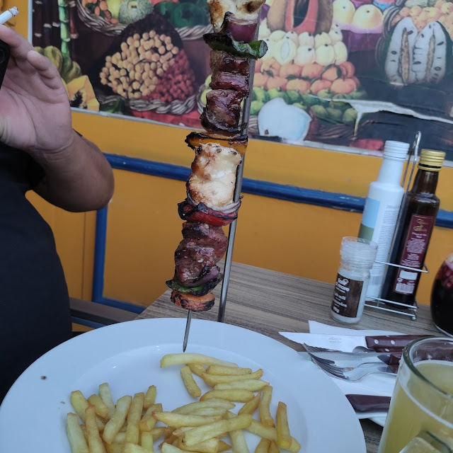 Brocheta de Pollo Y Ternera
