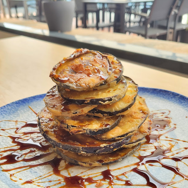 Tempura Eggplants with Honey Mayonnaise
