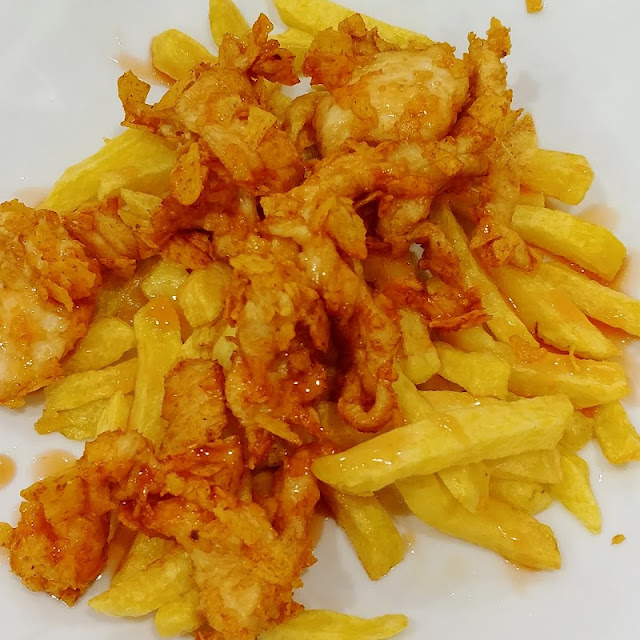 Plato de Chocos Con Papas Fritas