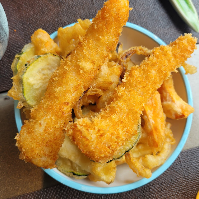 Gambas Y Verdura En Tempura