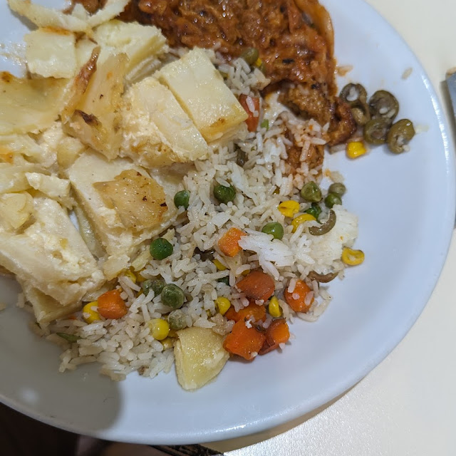Seitan with Potato and Rice