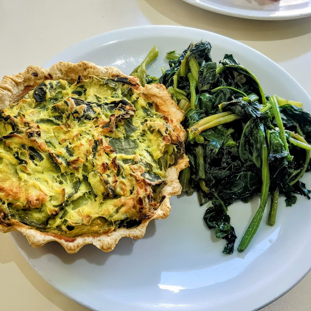 Zucchini Quiche and Spinach