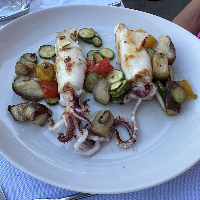 Grilled Calamari with Vegetables