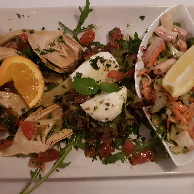 Antipasto Con Insalata Di Polpo E Bufala Mozzarella Caprese