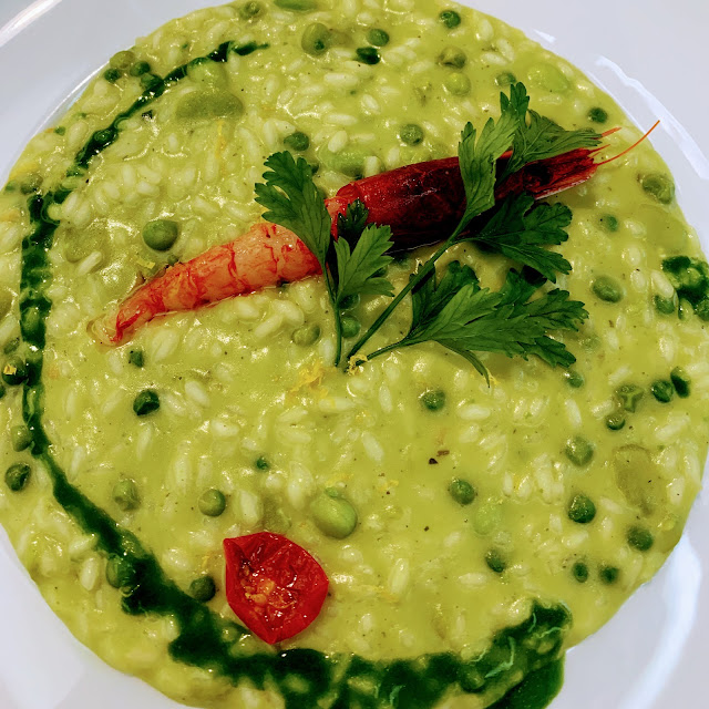 Risotto Fave E Gambero Rosso Crudo