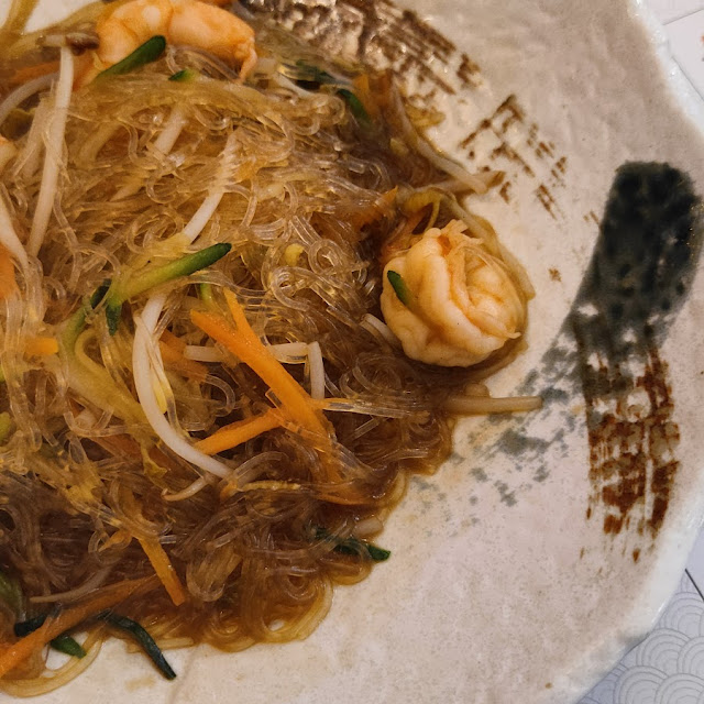 Spaghetti Di Soia Con Gamberi E Verdure